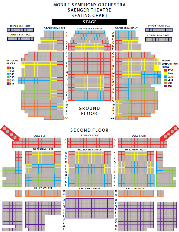 Seating Chart - Mobile Symphony Orchestra